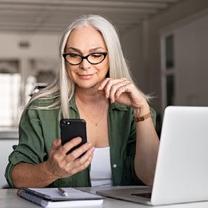 Homeowner at home calling management