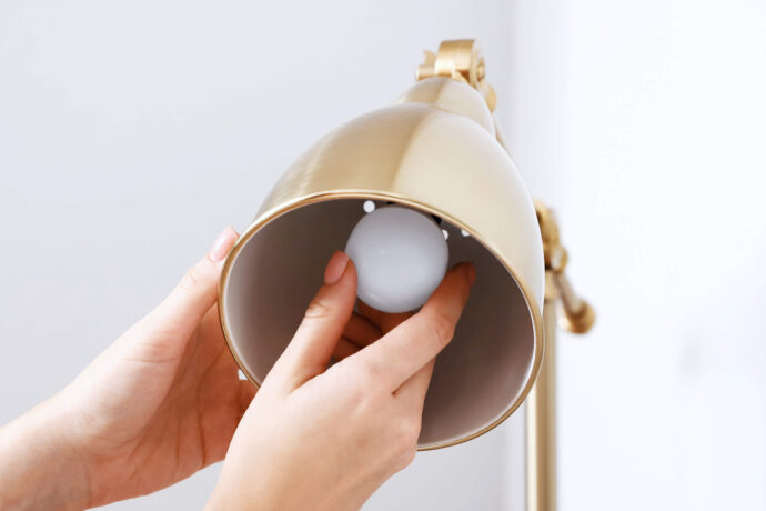 installing LED lightbulb to save on utility costs